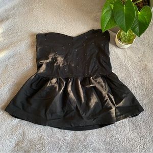 Vintage Y2K dynamite sparkly black tube top size small